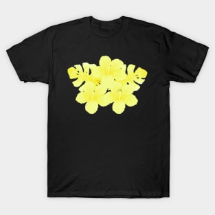 Tropical Yellow Hibiscus Flower T-Shirt